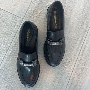 Italian Black Leather Loafers